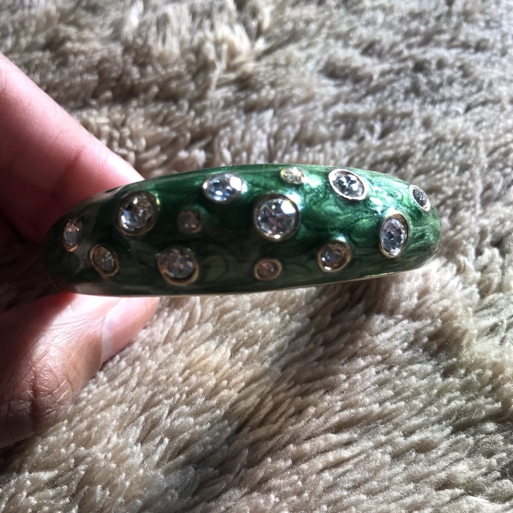Emerald Rhinestone Bracelet
